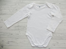 Hema romper lange mouw wit maat 86-92