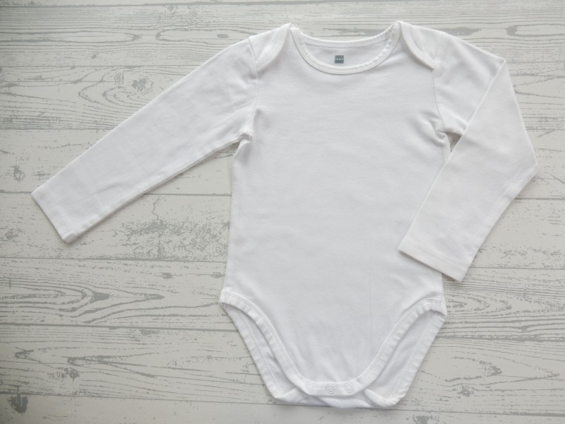 Hema romper lange mouw wit maat 86-92
