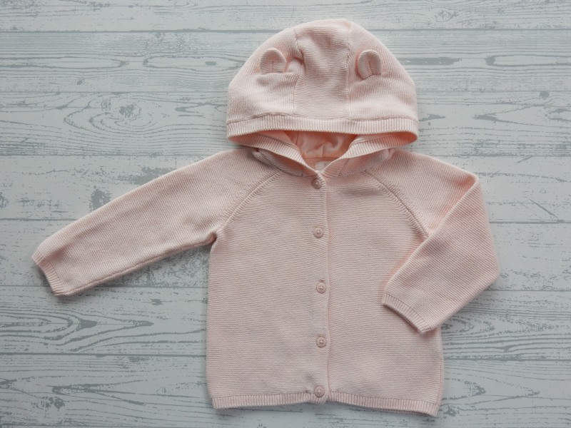 C&A baby vest jasje gebreid lichtroze licht zalmroze maat 68