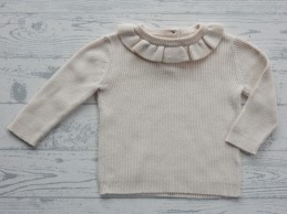 C&A baby trui gebreid rib ecru maat 62-68