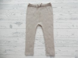 Legging gebreid rib beige maat 80