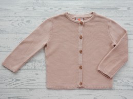 Hema baby vest gebreid zalmroze maat 74