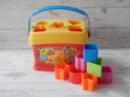 Fisher Price vormenstoof rood geel Baby's eerste blokken