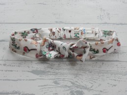 Next baby jurk met haarband off-white kerst dessin maat 50-56
