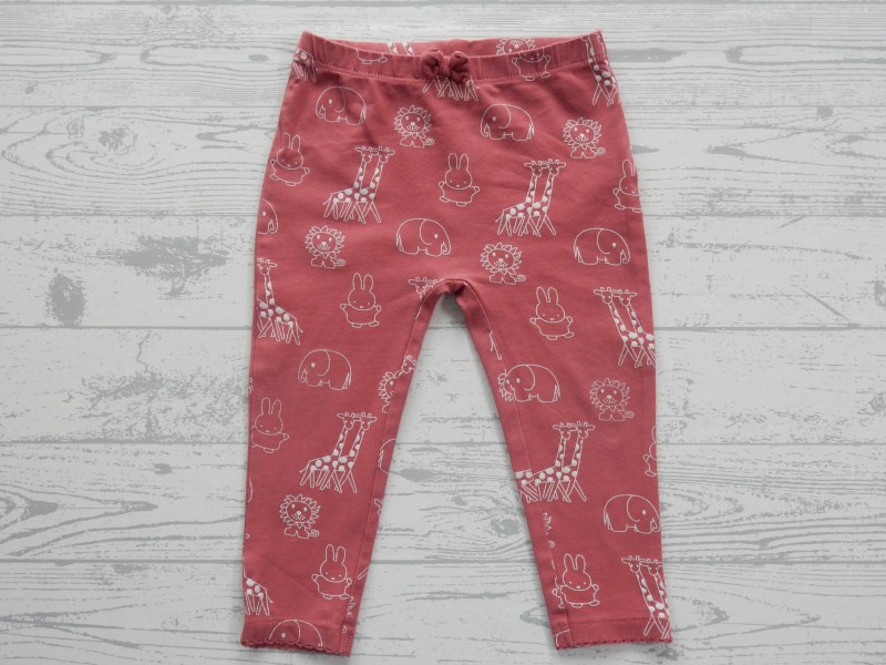 Nijntje legging donker roze wit Nijntje en de dieren maat 86