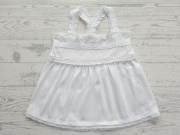 Frendz tuniek singlet wit kanten biesje maat 80-86