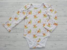 Disney romper lange mouw wit roze stip Winnie de Poeh maat 80-86