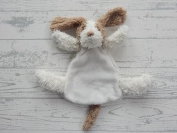 Happy Horse knuffeldoek velours wit beige bruin hond Dog David