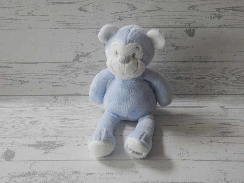 VIB pluche knuffel velours blauw Aap