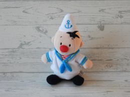 Bumba Studio 100 knuffel pluche velours wit blauw matroos 20 cm