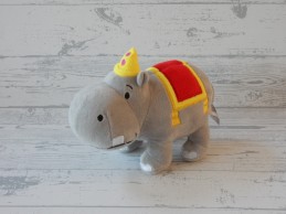 Bumba Studio 100 knuffel velours grijs nijlpaard Pantoef