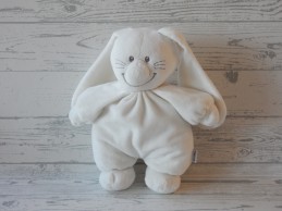 Tiamo Basic Bunny knuffel velours wit konijn