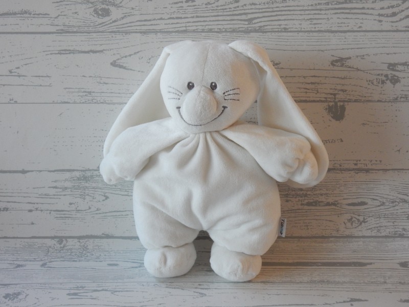 Tiamo Basic Bunny knuffel velours wit konijn