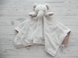 Primark Early Days knuffeldoek velours wit beige bruin Olifant