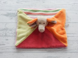 Happy Horse knuffeldoek velours oranje rood groen olifant Gaby