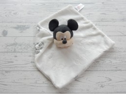 Primark Disney knuffeldoek velours wit zwart grijs Mickey Mouse