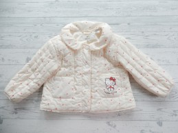 H&M jas doorgestikt jack room wit rood hartjes Hello Kitty maat 92