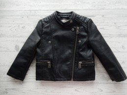 Only kids bikerjack KMGFreya faux leather zwart maat 98