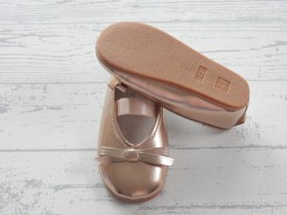 H&M ballerina's met strik metallic roze goud maat 22