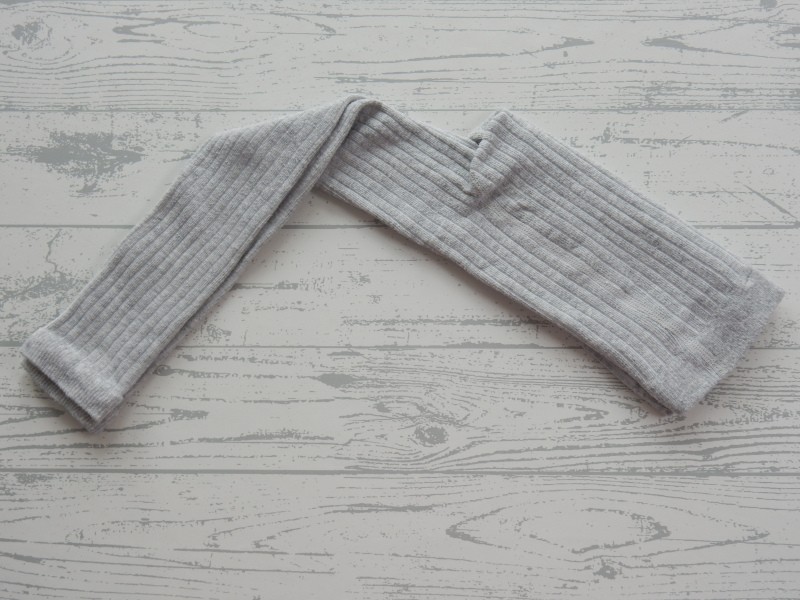 H&M baby maillot voetloos grijs melange rib maat 86-92