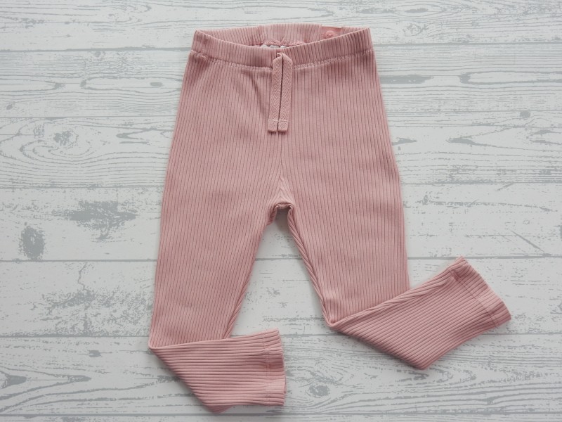H&M baby legging ribtricot roze maat 92