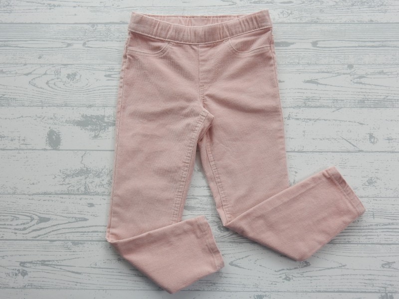 H&M corduroy jegging roze maat 98