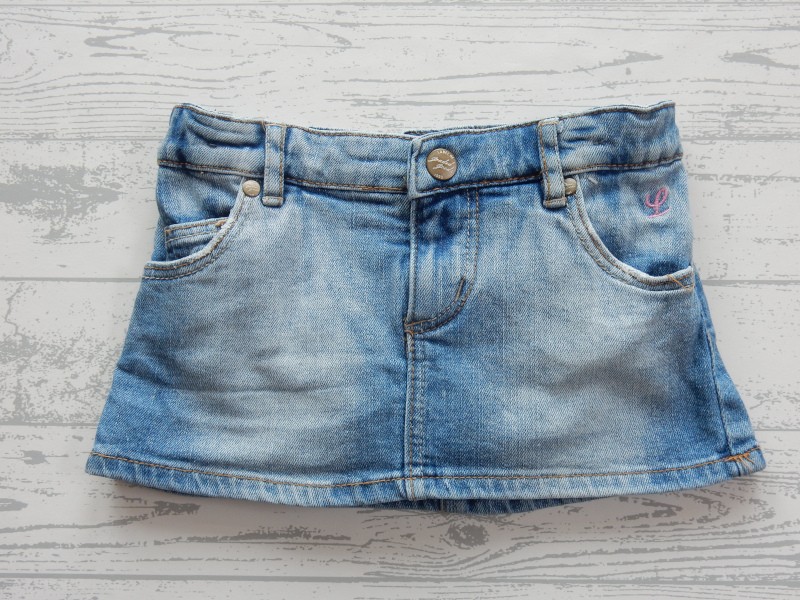 H&M spijkerrok met luierbroekje blauw maat 68