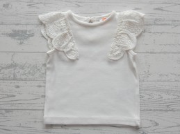 Hema singlet hemd broderie volants rib wit maat 68
