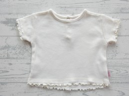 Frendz t-shirt ruches creme maat 50-56