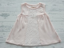 Giggles newborn jurkje licht zalmroze kant strik hartje maat 50
