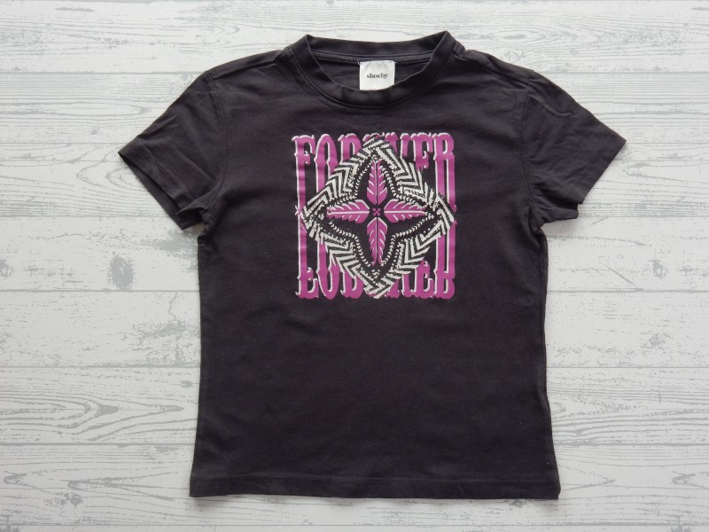 Shoeby t-shirt donkergrijs Artwork Forever maat 122-128