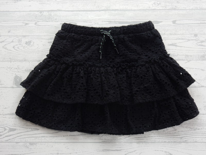 JM Jill & Mitch rok katoen broderie zwart Tropez skirt maat 122-128
