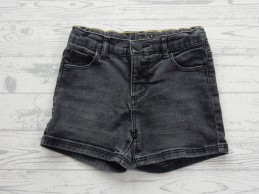 Hema denim kindershort zwart geel maat 122-128