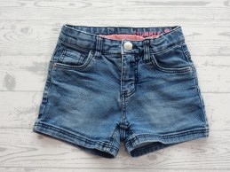 Hema denim kindershort blauw roze maat 122-128