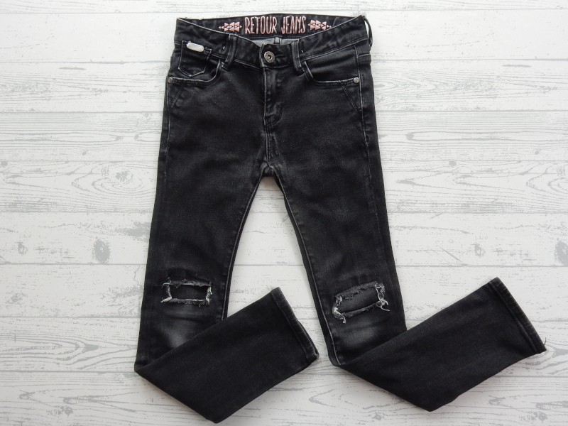 Retour jeans spijkerbroek zwart slim fit Poppy maat 122