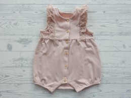 H&M boxpakje katoen broderie anglaise dusty lichtroze maat 62