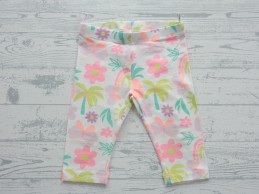 C&A legging capri wit fel roze oranje groen tropical maat 92