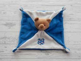 SC Heerenveen knuffeldoek velours wit blauw beer