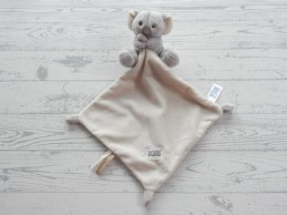 VIB knuffeldoek velours grijs beige koala