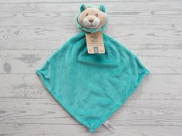 Tender Toys knuffeldoek velours groen mint leeuw