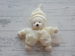 Tiamo Collection knuffel rammelaar ribstof velours ecru Beer