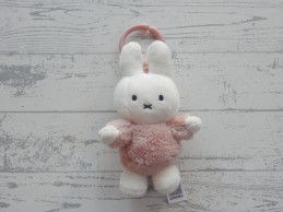 Nijntje trilfiguur velours wit roze fluffy pink