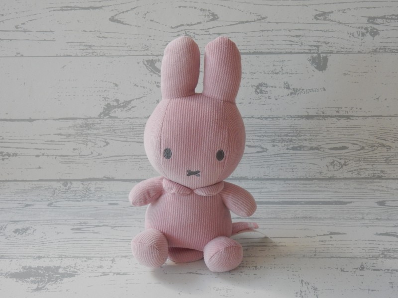 Nijntje muziekdoosje draaiend ribstof rib pink roze