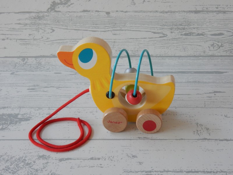 Janod houten trekfiguur Mini Looping Dieren Eend