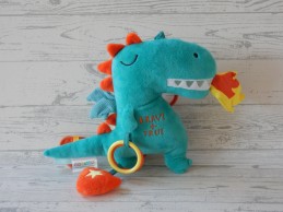 Cosatto activiteitenspeeltje velours groen oranje Clip-On Chum Draak