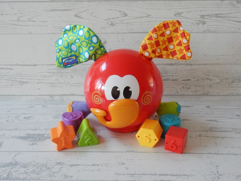 Playgro vormensorteerder rood vormen cijfers Olifant