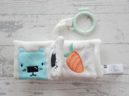 Hema baby knisperboekje buggyboekje velours wit wolk regen