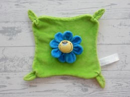 Happy Horse knuffeldoek velours groen blauw Happy Flower 2007