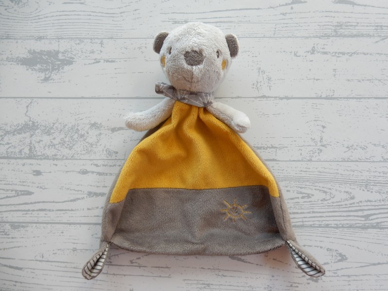Baby Club C&A knuffeldoek velours grijs geel koala beer