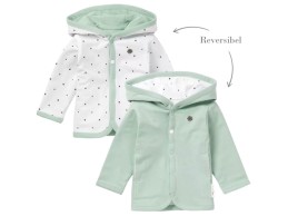 Noppies vest jasje mint wit donkergrijs sterretjes Nusco maat 74